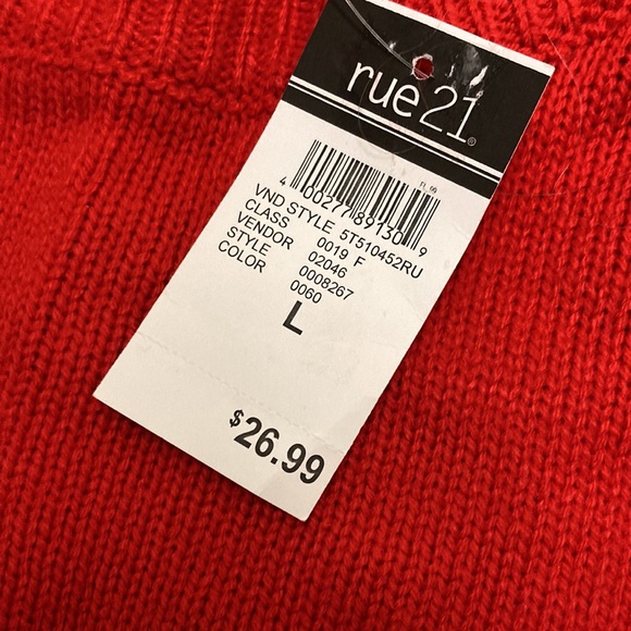 Rue21 Red Sweather  Size large - Picture 5 of 6